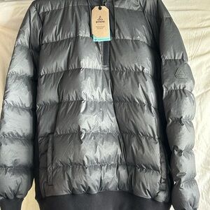 Prana Men’s Gray Quilted Puffer Pullover Jacket